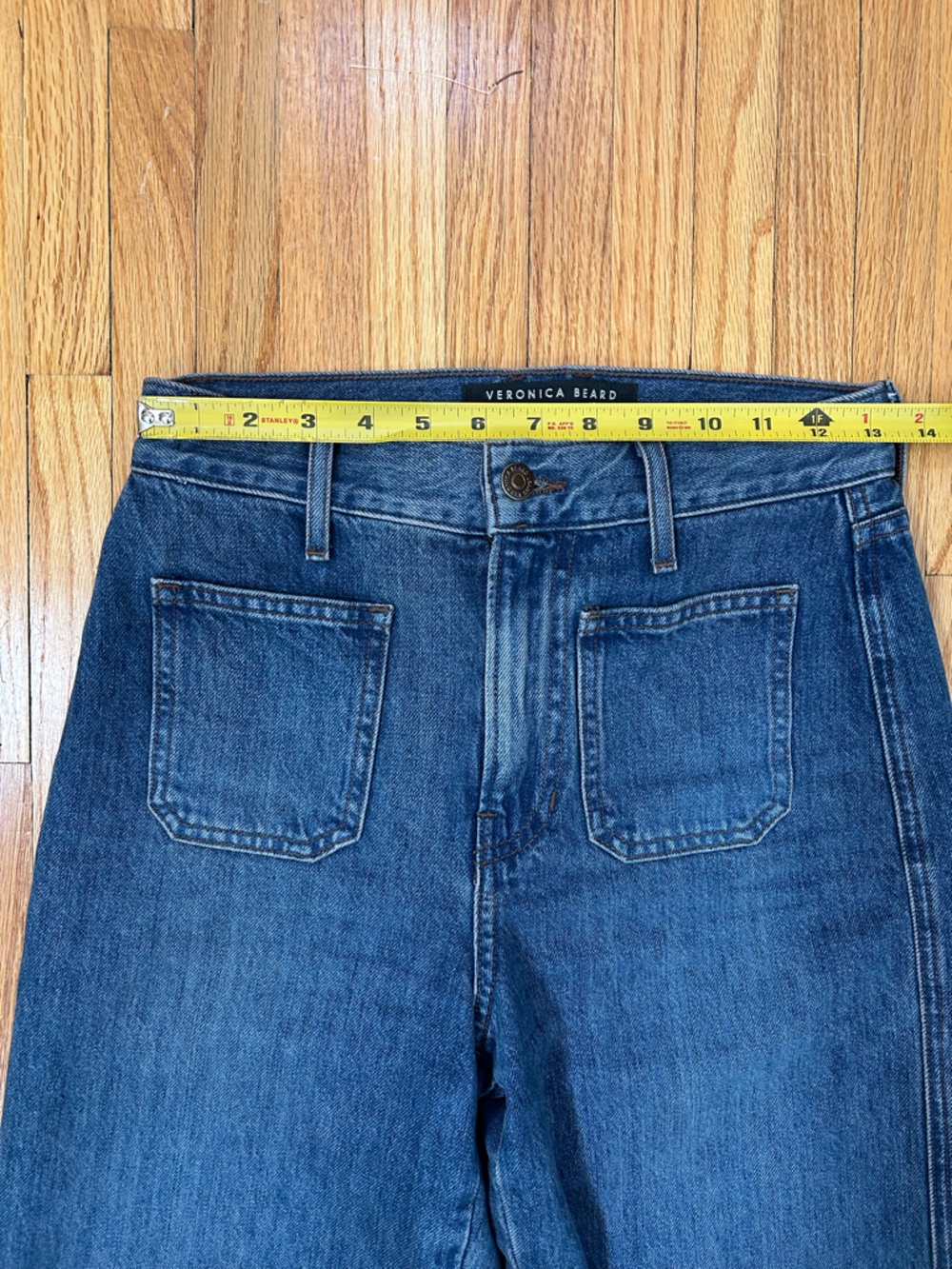 Veronica Beard Taylor Relaxed Wide Leg High Rise Jean - Picture 8 of 9